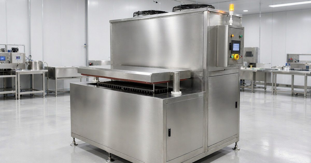 Immersion chiller application for cooked food cooling